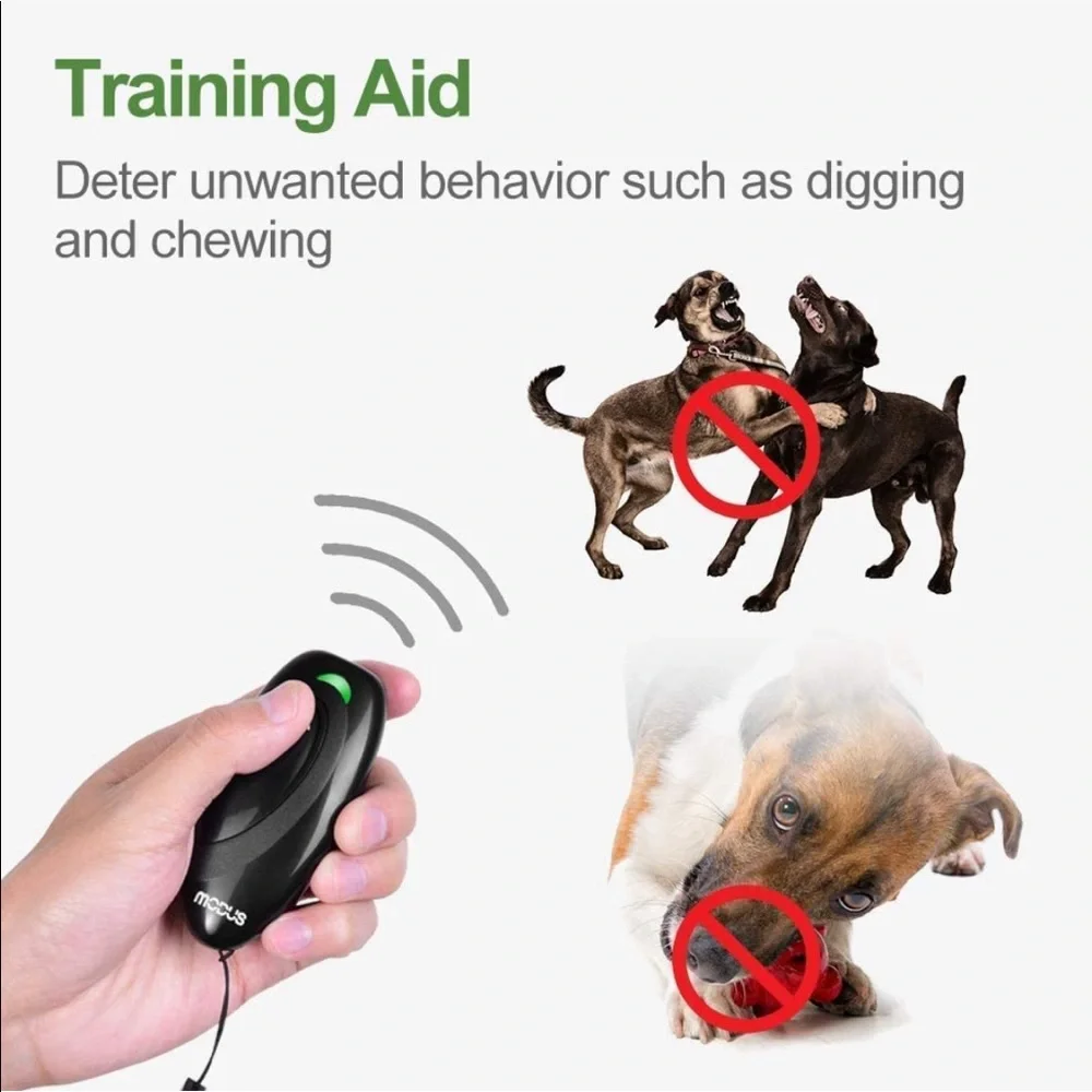 Ultrasonic Dog Deterrent Trainer - Anti Barking Device with Wrist Strap